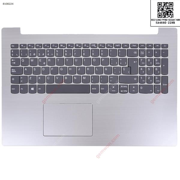 Lenovo Ideapad 320-15Iap 15Ikb  palmres with SP keyboard case Upper cover silver. Cover N/A
