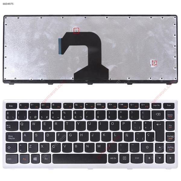 LENOVO S400 WHITE FRAME BLACK SP PK130ND1A00 MP-10H73US-698 0KNB0-4140US00 Laptop Keyboard (OEM-B)