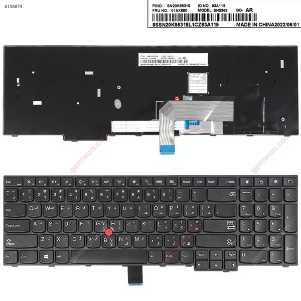 IBM Thinkpad E555 E550 BLACK FRAME BLACK(With Point stick,Win8 ) OEM AR SN5369 P/N SN20K95318 Laptop Keyboard ()
