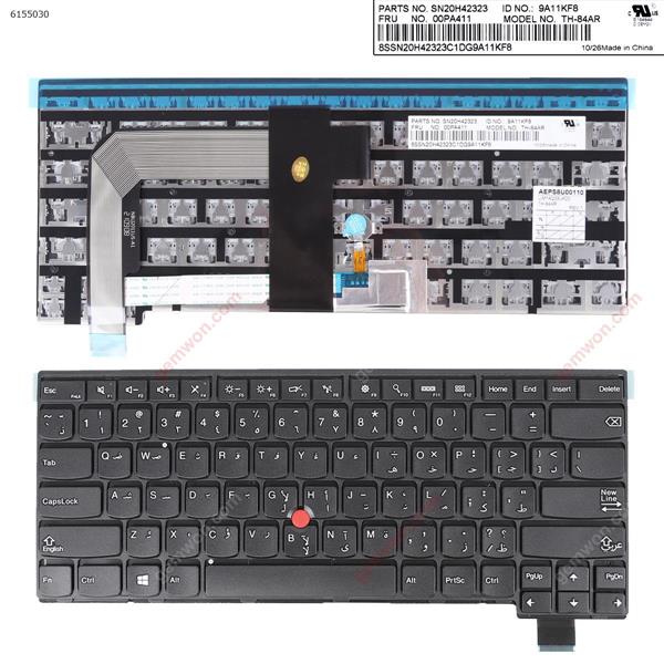 IBM ThinkPad T460S BLACK FRAME BLACK (with point stick For Win8)OEM AR TH-84AR P/N SN20H42323 Laptop Keyboard ()