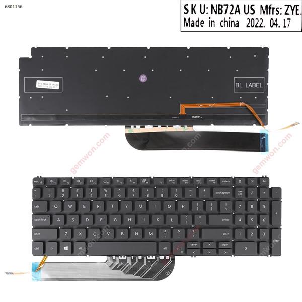 Dell  Inspiron 15-3501 15-3502 15-7590 15-7591 BLACK （Backlit，Without FRAME）win8  US N/A Laptop Keyboard (OEM-A)