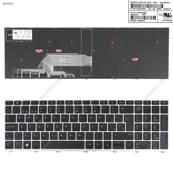 HP Probook 450 G5 455 G5 470 G5 SILVER FRAME BLACK WIN8 SP L01028-031 Laptop Keyboard ( )