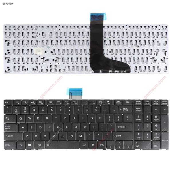 Toshiba C55 black (Without foil, win 8, Oem) US N/A Laptop Keyboard (OEM-B)