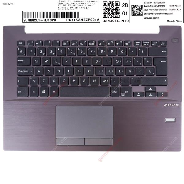 ASUS PU401 With SP  keyboard  Case Upper Black Cover (With Touch Pad,For Win8) SP MP-12C76E0-920W  AENJ9P01010  0KNB0-D104SP00 Laptop Keyboard (Original)