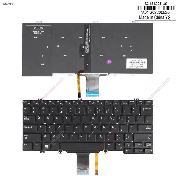 Dell Latitude E5280 E5289 E7280 E7390 BLACK（Backlit，Without FRAME） US N/A Laptop Keyboard (OEM-A)