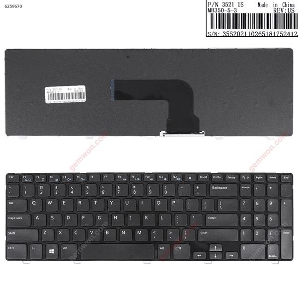 DELL Inspiron 15 3521 15R 5521 2521 GLOSSY FRAME BLACK WIN8(OEM) US PK130SZ4A09  SG-60001-XUA  13081403137 Laptop Keyboard (OEM-B)