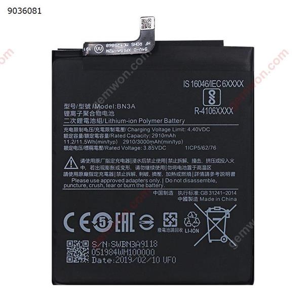 Xiaomi Play / Redmi Go Phone Battery BN3A 2910mAh lithium polymer battery Xiaomi Replacement Parts Xiaomi Mi Play