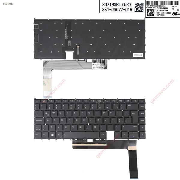 HP EliteBook x360 1040 G7 1040 G8 BLACK（Backlit，Without FRAME） LA 7J2090 PK132VG2B24 Laptop Keyboard (Original)