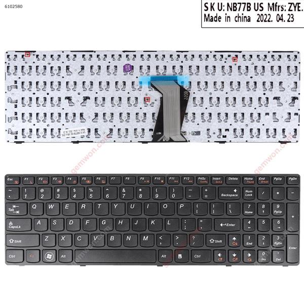 LENOVO Ideapad Z580 V580 G580 BLACK FRAME BLACK OEM US 340-09A 25201846 K1860 V-117020NS1-US LSD3401001 Laptop Keyboard (OEM-A)