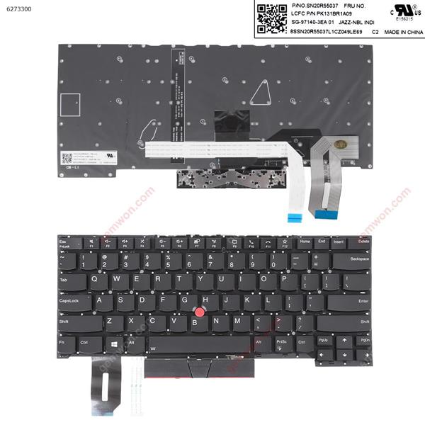 IBM ThinkPad P1 Gen 3 X1 Extreme 3rd Gen T14S BLACK(Backlit,With Point,Without Frame)OEM US SN20R55037 PK131BR1A05 Laptop Keyboard (OEM-A)