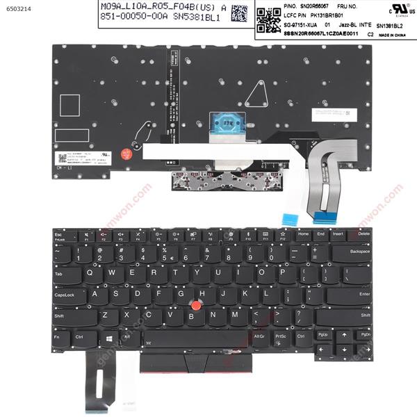 IBM Thinkpad T490s T495s BLACK (Backlit,With Point,Without Frame) US SN20R66067 PK131BR1B01 Laptop Keyboard (Original)
