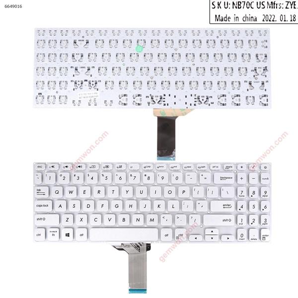 ASUS Vivobook S530UA S530UN S530FA S5300F S5300FN SILVER（Without FRAME） US NB70C Laptop Keyboard (OEM-A)