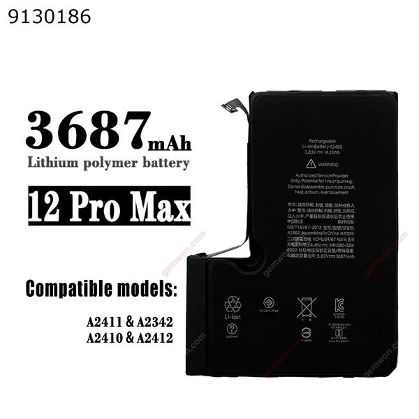 3687mAH Li-ion Battery for iPhone 12 Pro Max iPhone Replacement Parts Apple iPhone 12 Pro Max