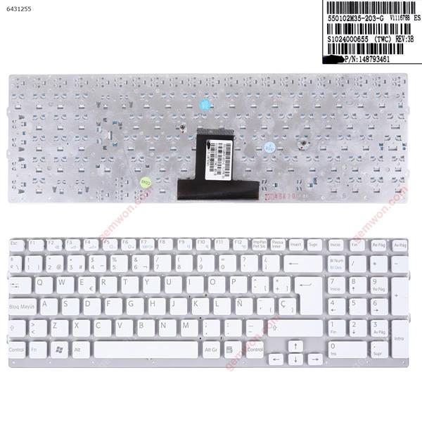 SONY VPC-EB WHITE(Without FRAME,Without foil) SP 148793461 550102M35-203-G  V111678B Laptop Keyboard (OEM-A)