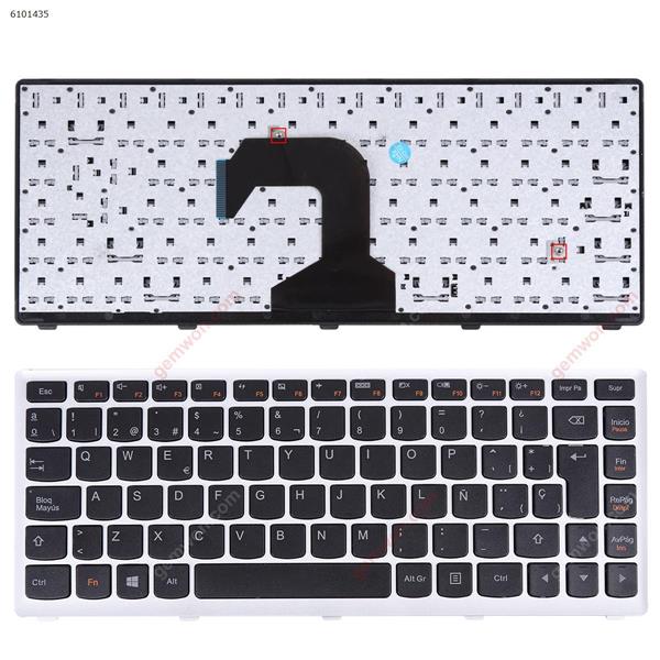 LENOVO S400 SILVER FRAME BLACK(For Win8) SP 25213474  PK130S93G12  9Z.N7GSC.Q0S Laptop Keyboard (OEM-B)