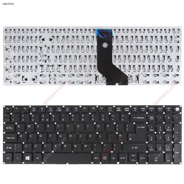 Acer Aspire E5-522 E5-532 E5-573 E5-722 E5-772 E5-575 E5-523 BLACK（Without FRAME） UK N/A Laptop Keyboard (OEM-B)