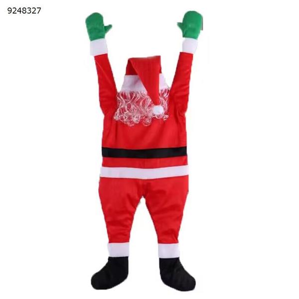 Flannelette Santa Claus climbs the wall to decorate clothes and hang gifts Other 170CM