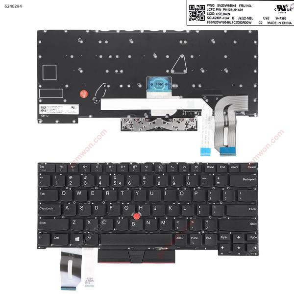 IBM ThinkPad P1 Gen 3 X1 Extreme 3rd Gen T14S BLACK(With Point,Without Frame) US SN20W19548 PK1131L51A01 Laptop Keyboard (Original)