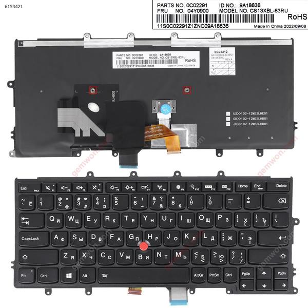 IBM Thinkpad X240 X240S X260 BLACK FRAME BLACK(For Win8,With Point，Backlit Compatible with X270) OEM RU N/A Laptop Keyboard ()