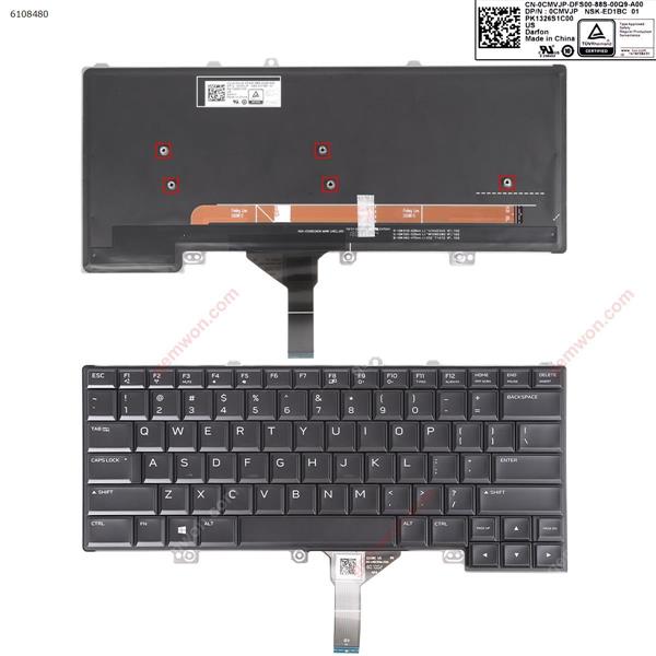 Dell Alienware 15 R3 BLACK (Full Colorful Backlit, Win8) US NSK-ED1BC PK131Q72A00 PK1326S1C01 Laptop Keyboard (OEM-B)
