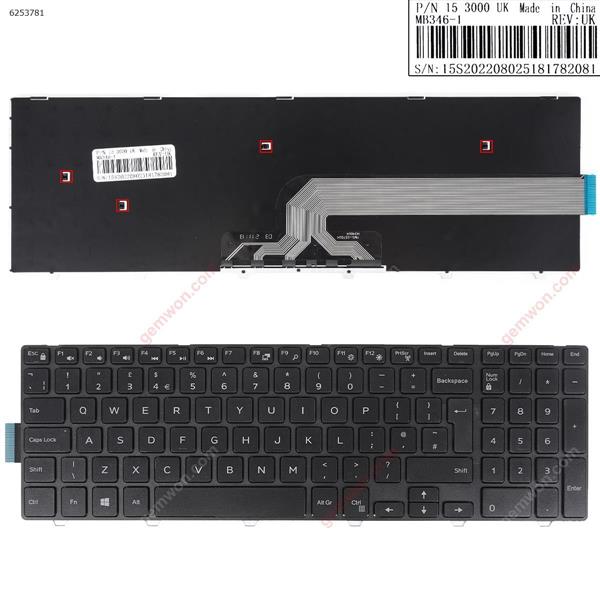 Dell Inspiron 15-5000 Series 5547 5521 5542 BLACK FRAME BLACK (Win8) UK 490.00H07.OLOU Laptop Keyboard ( )