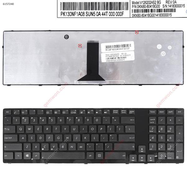 ASUS K95 K95V K95VB K95VJ K95VM X93 X93S X93SM X93SV GLOSSY FRAME BLACK WIN8 US N/A Laptop Keyboard (OEM-B)
