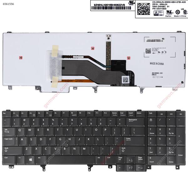 DELL Latitude E6520 E6530 E6540 E5520 BLACK(With Point stick,Backlit,WIN8) US E6520 Laptop Keyboard (OEM-A)