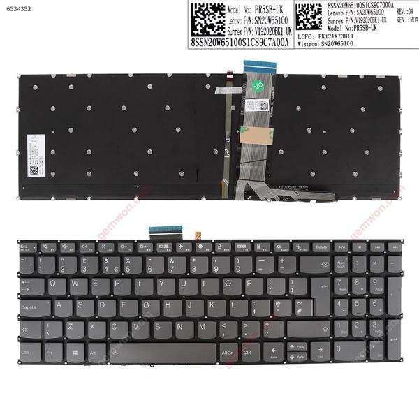 Lenovo Ideapad 5-15IIL05 15ARE05 15ITL05 5-15ALC05 Gray Backlit UK PR5SB-UK P/N SN20W86139 V192020CKI-UK Laptop Keyboard (OEM-A)