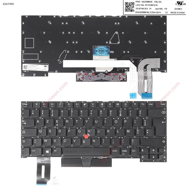 Lenovo ThinkPad T490s T495s BLACK(With Point,Without FRAME) FR SN20R66016  PK131BR1A16 Laptop Keyboard (Original)