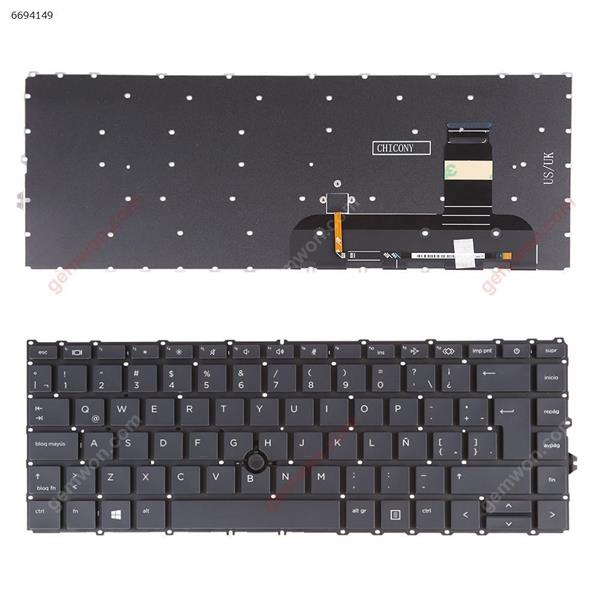 HP EliteBook 840 g7 BLACK ( Without FRAME, with point ， Win8)  LA HPM19F8 P/N 6037B0163910 Laptop Keyboard (OEM-A)