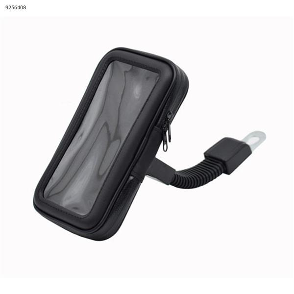 Bicycle bicycle electric motorcycle mobile phone bracket waterproof bag（Black large 6.3 inch） Storage bag B006
