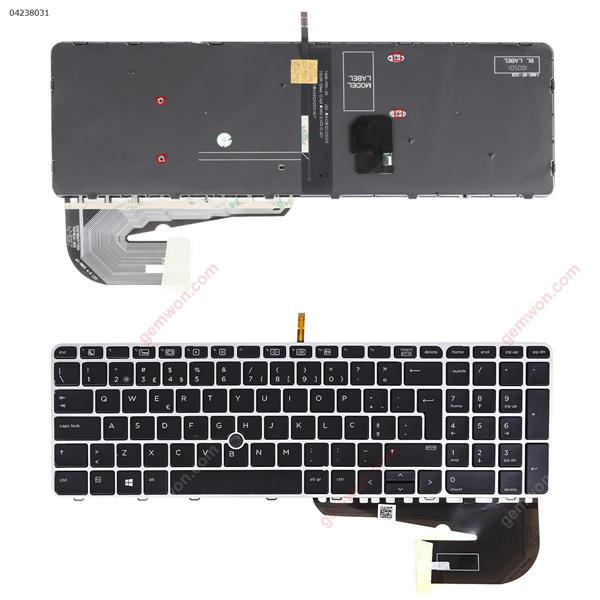 HP EliteBook 755 G3 850 G3 850 G4 ZBook 15u G3 G4 SILVER FRAME BLACK (with point,Backlit，Win8)  N/A