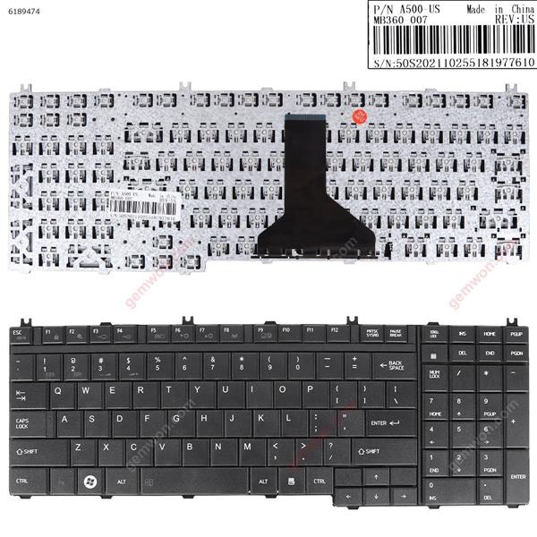 TOSHIBA Satellite A500 F501 P505 BLACK (Without foil)OEM US N/A Laptop Keyboard (OEM-B)