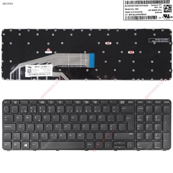 HP ProBook 450 G3 455 G3 470 G3 BLACK FRAME BLACK FRAME BLACK PO X63 SG-80650-2PA Laptop Keyboard (Original)