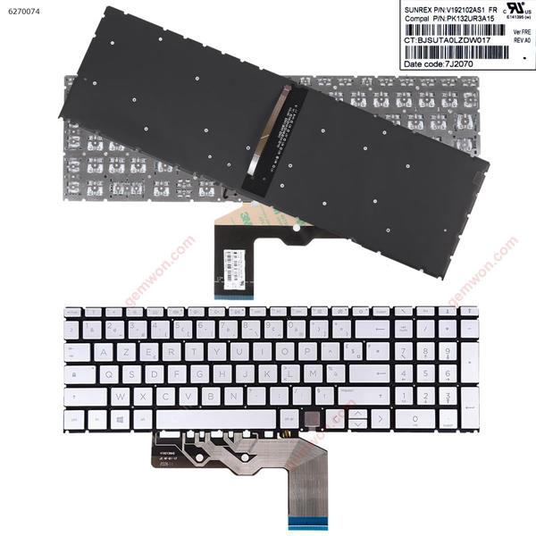 HP Envy 15-AG 17-CG 17-CG0008CA 17-CG1010NR 17M-CG SILVER（Backlit） FR V192102AS1 PK132UR3A15 Laptop Keyboard (Original)