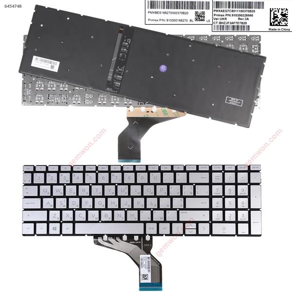 HP 15-cx0042nr 15-cx0020ca 15-cx0010ca 15-cx0008ca SILVER（Backlit Win8） RU 910300228990 Laptop Keyboard (Original)