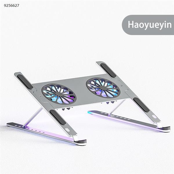 Laptop stand desktop increased bracket aluminum alloy air-cooled radiator foldable portable support base Deep hole silver Other P11F+0.5M