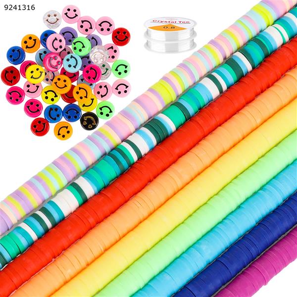 Jewelry making clay beads, 6mm flat round beads, polymer clay disc beads Vinyl beads, used in bracelets, earrings and necklaces Other N/A