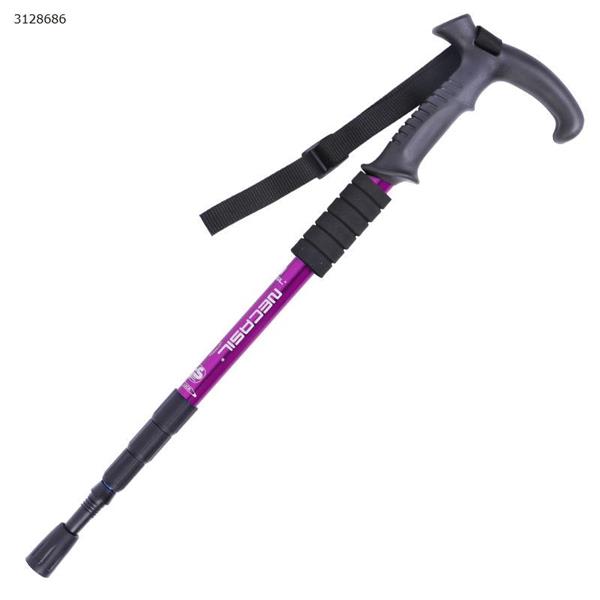 6061 Four-section curved trekking pole (purple) Climbing  ice climbing N\A