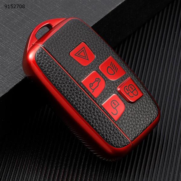 Suitable for Land Rover car key cover Jaguar Range Rover Sport version of the Star Aurora Discovery 4 Shenxing 5 high-end shell bag red Autocar Decorations A09H