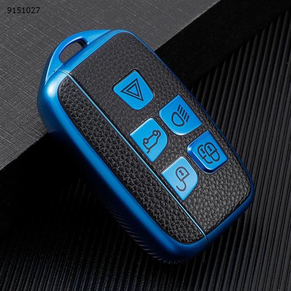 Suitable for Land Rover car key cover Jaguar Range Rover Sport Edition Star Vein Aurora Discovery 4 Shenxing 5 high-end shell bag blue Autocar Decorations A09H