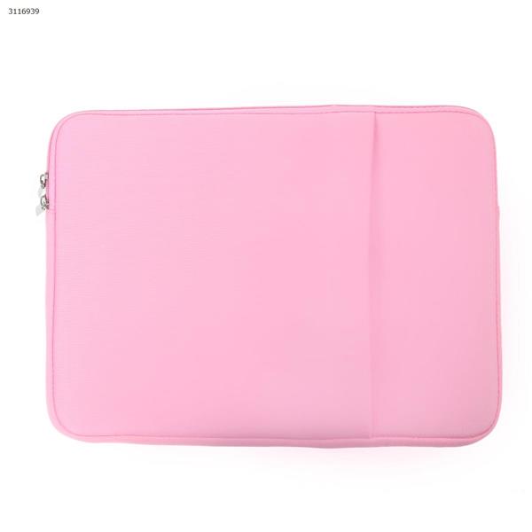 15 inch Computer handbag, MacBook DELL Lenovo computer general package, Double pocket（pink） Case 15 INCH COMPUTER HANDBAG