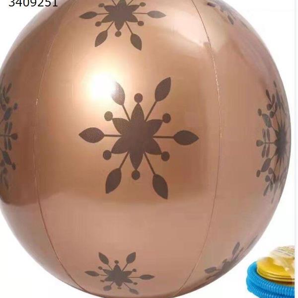 Christmas balloon decoration decoration ball outdoor fun festival pvc inflatable toy ball crafts A6 golden ball Other A6