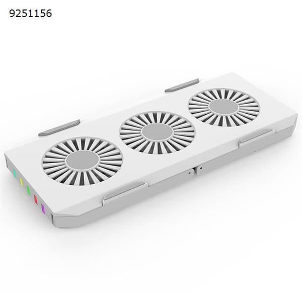 X1 laptop radiator portable storage three-core fan cooling base RGB light emitting computer bracket white Other X1