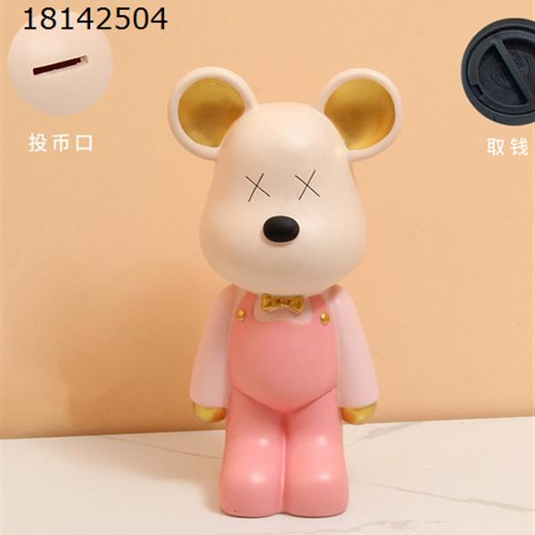pink ,29cm ,Only deposit  not withdraw Violent bear can save large piggy bank super large capacity  BN-72