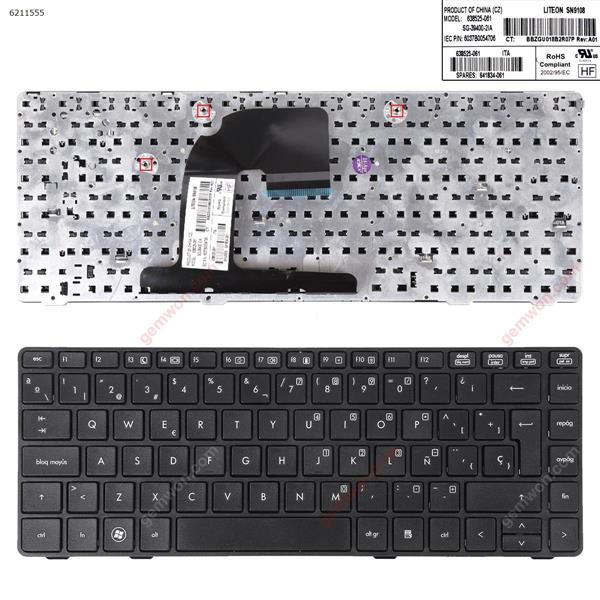 HP EliteBook 8460P BLACK FRAME BLACK WIN8 (Without Piont Stick,OEM) SP FA03-A2 Laptop Keyboard (OEM-B)