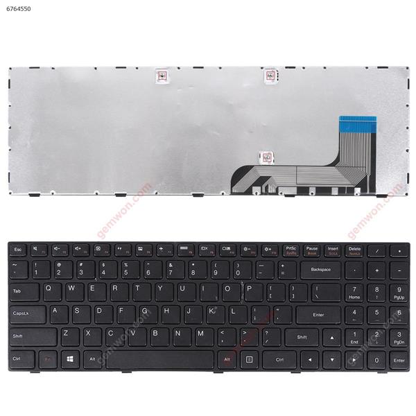 LENOVO Ideapad 100-15IBY BLACK FRAME BLACK WIN8 US N/A Laptop Keyboard (OEM-B)