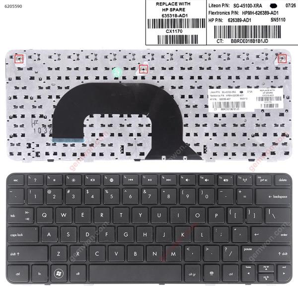 HP Pavilion DM1-3000 DM1-4000 Series BLACK FRAME BLACK WIN8 US V110346AS1 Laptop Keyboard (OEM-B)