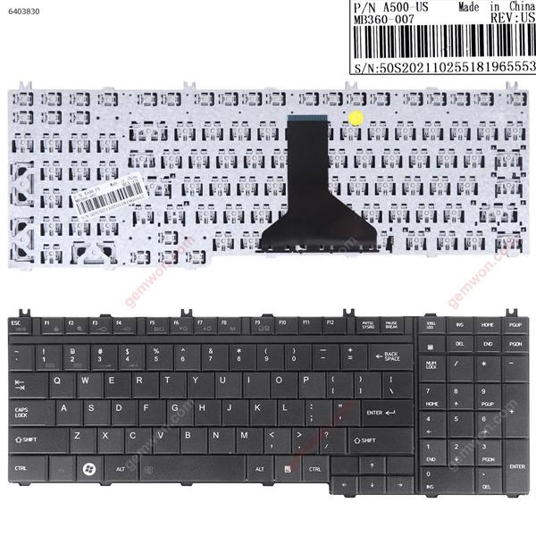 TOSHIBA G50 GLOSSY(Compatible with P300 L350 L500) US MP-06873US-9204 Laptop Keyboard (OEM-B)