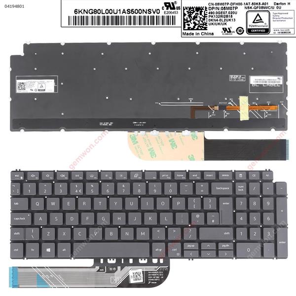 Dell 7591 7590 P83F 5580 5584 5593 5598 GRAY(Backlit,win8)  UK N/A Laptop Keyboard ()